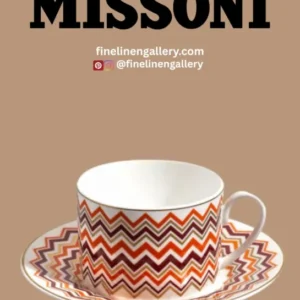 Missoni Home Tea Cup & Saucer ICONIC Set of 6 - Palais Royal Linen Gallery