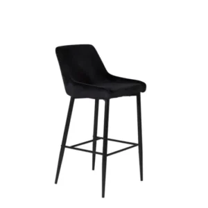 2er Set - Barhocker Leonardo in Samt Schwarz oder Beige