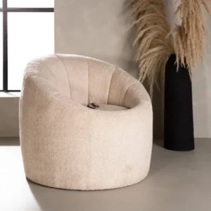 Sessel Effi - mit beigem Polyesterbezug