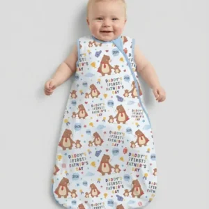 First Father's Day Daddy Bear Family Matching Bamboo Sleep Bag