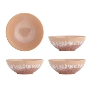 Schalen Maddy – Reaktive Glasur in Rosétönen (4er-Set)
