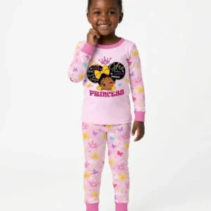 Afro Princess You Are Beautiful Bamboo Two Piece Long Sleeve Pajama Set