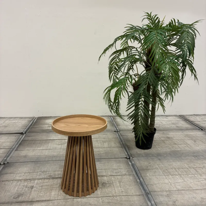 Home Accents Beistelltisch Holz Lamellen Skandi Natur Gebraucht