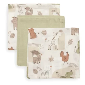 Hydrofiel Monddoekje 31x31cm - Barn Buddies - 3 Stuks
