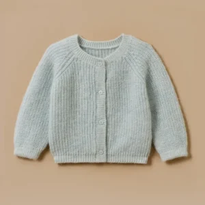 Cardigan aus Wolle und Mohair für Babys