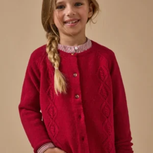 Mädchen-Cardigan aus Merino-Wolle