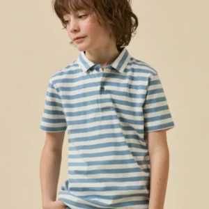 Jungen-Poloshirt, gestreift – Bio-Baumwolle