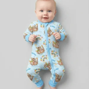 Custom Name Jesus Loves Me Noah's Ark Bamboo Convertible Zippy