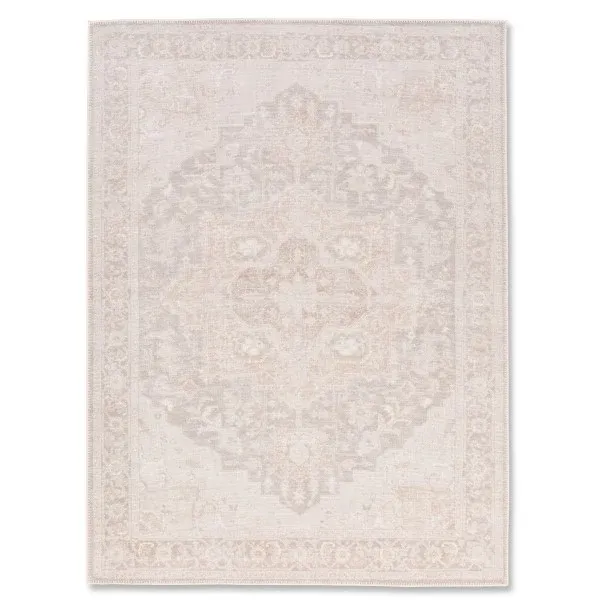 Aura Washable Spill Proof Beige Gold Area Rug AUR-1472