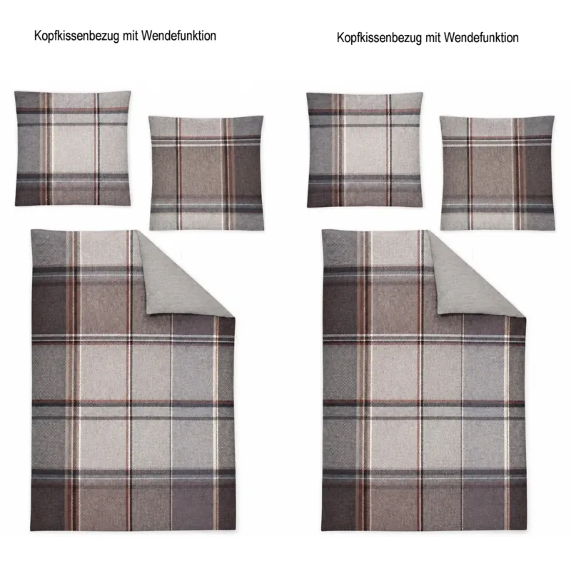 4 tlg. Irisette Flausch Cotton Bettwäsche Zobel 8877-80 135x200