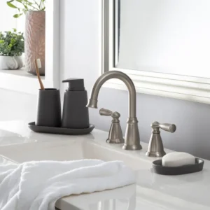 Anitra Matte Dark Grey Ceramic Accessory Tray