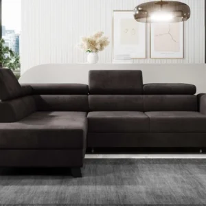 Designer Ecksofa Kira mit Schlaf- und Klappfunktion