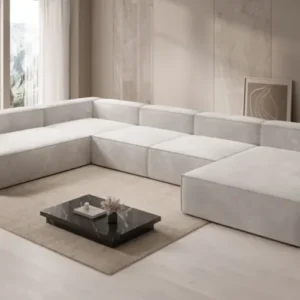 Designer Sofa Lesley U XXL in Samt