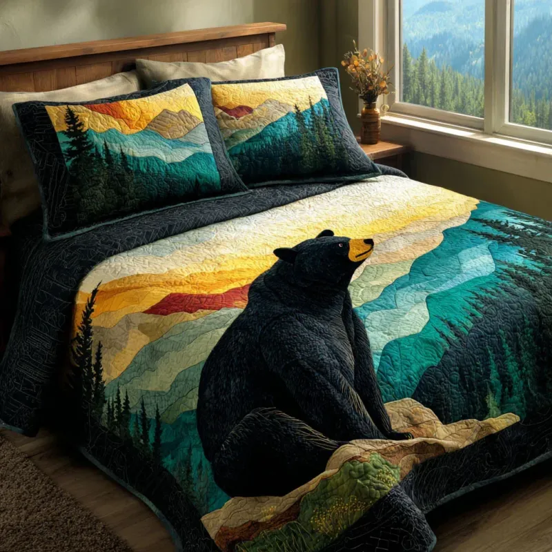 Bear Meadow Bamboo Quilt Bedding Set