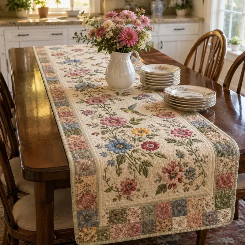 Blooming Garden Dreams Quilt Table Runner
