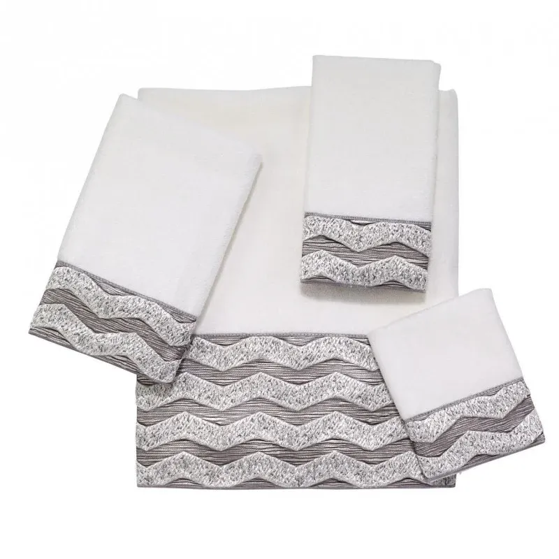 Chevron Decorative Bath Towel White