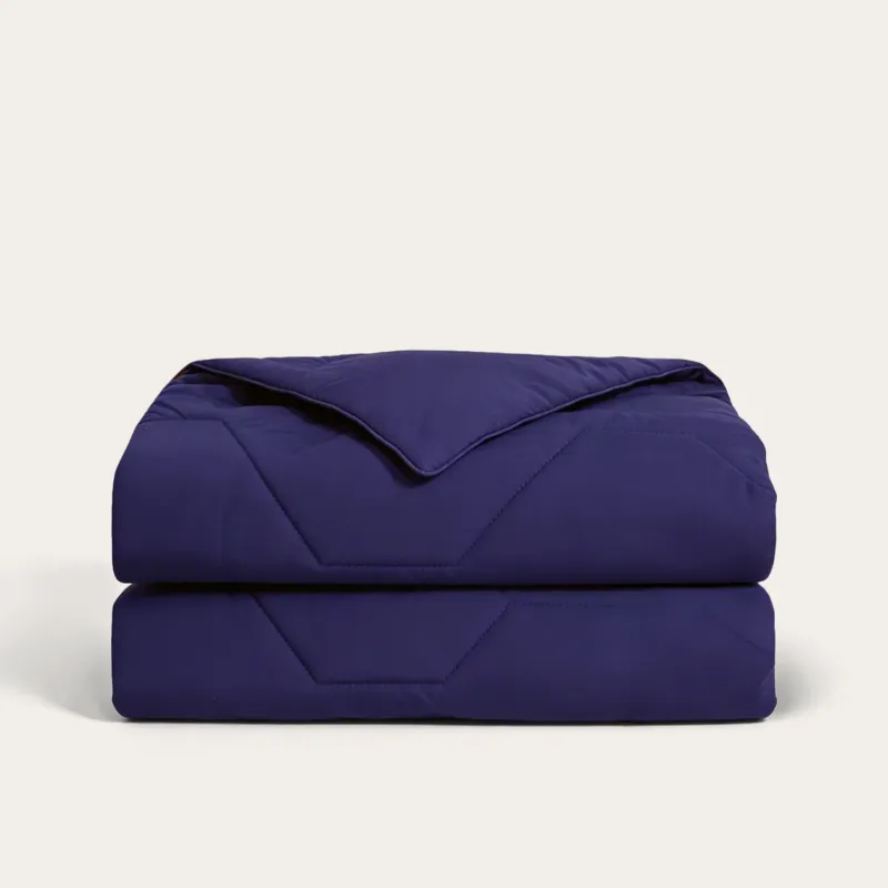 HappyBed Zomerdekbed Cooling Navy licht ademend zijdezacht zomerdekbed met IceSilk™ stof
