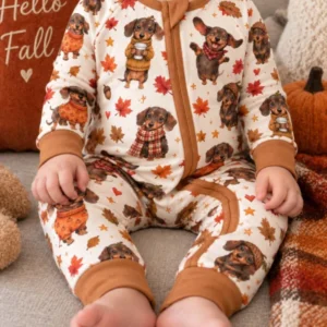 Cozy Autumn Dachshunds Bamboo Convertible Zippy