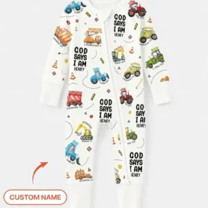 Custom Name God Says I Am Boy Bamboo Convertible Zippy
