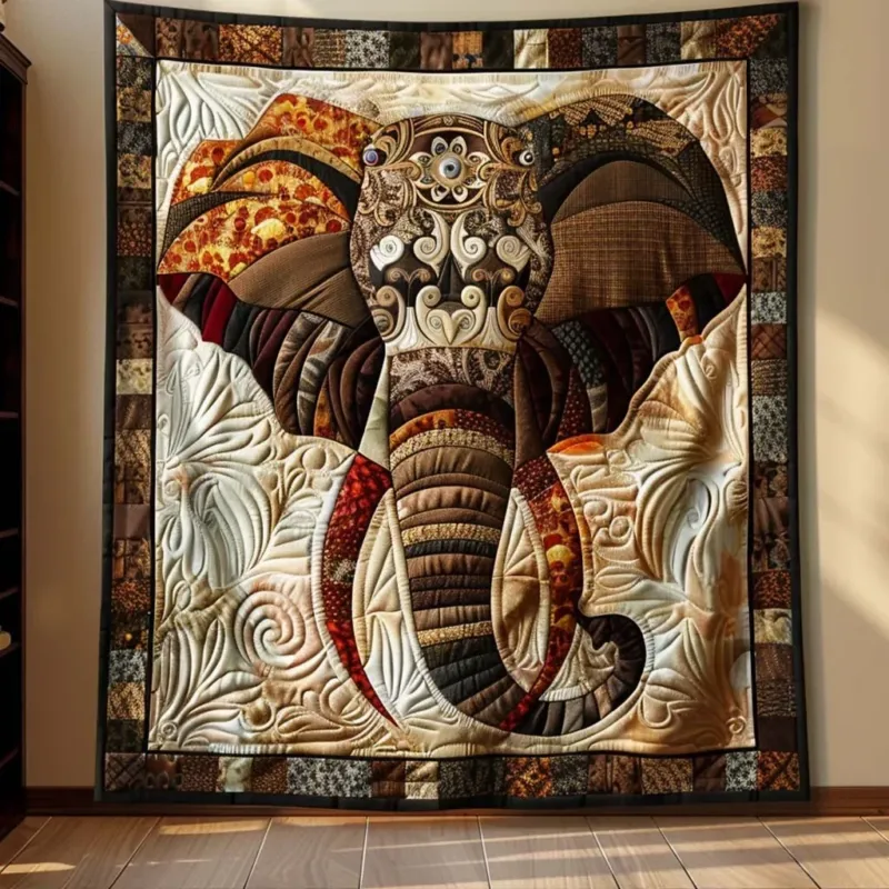 Elephant Adventure Bamboo Quilt Blanket