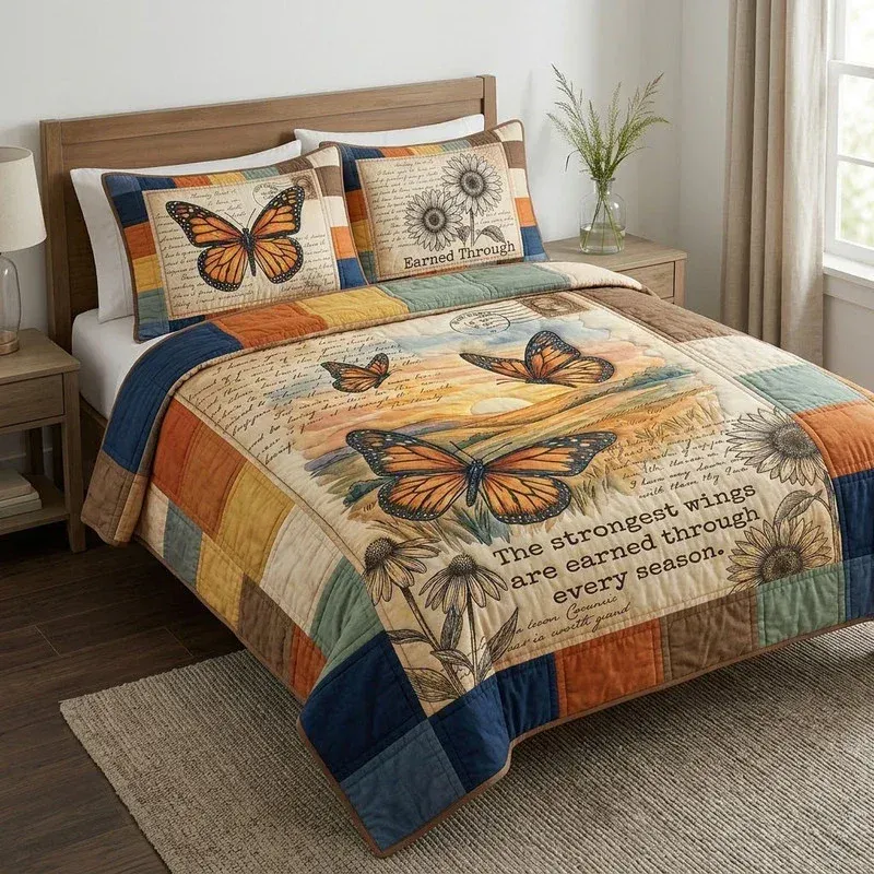 Fierce Flutter Bamboo Quilt Bedding Set