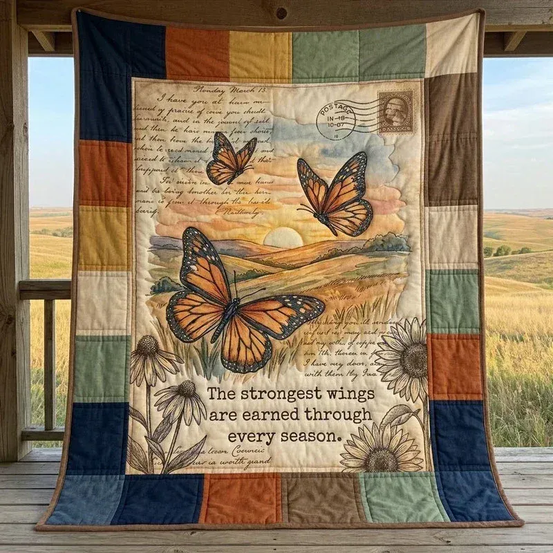 Fierce Flutter Bamboo Quilt Blanket