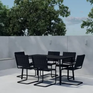 Garten Essgruppe Moraya – 7-teiliges Set aus Stahl/Polywood in 2 Farben