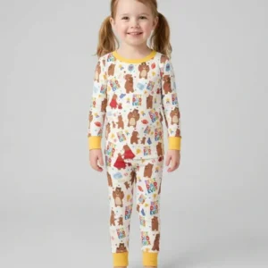 Best Daddy Bear Ever Family Matching Bamboo Two Piece Long Sleeve Pajama Set