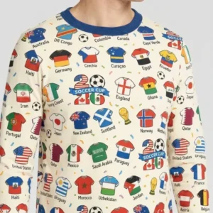 2026 Soccer World Jersey Flag Bamboo Men's Pajama Set