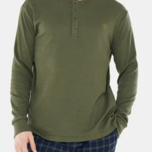 Tee-shirt Homme manches Longues Coton Vert 4