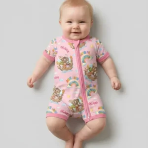 Custom Name Jesus Loves Me Noah's Ark Bamboo Shorty Zippy