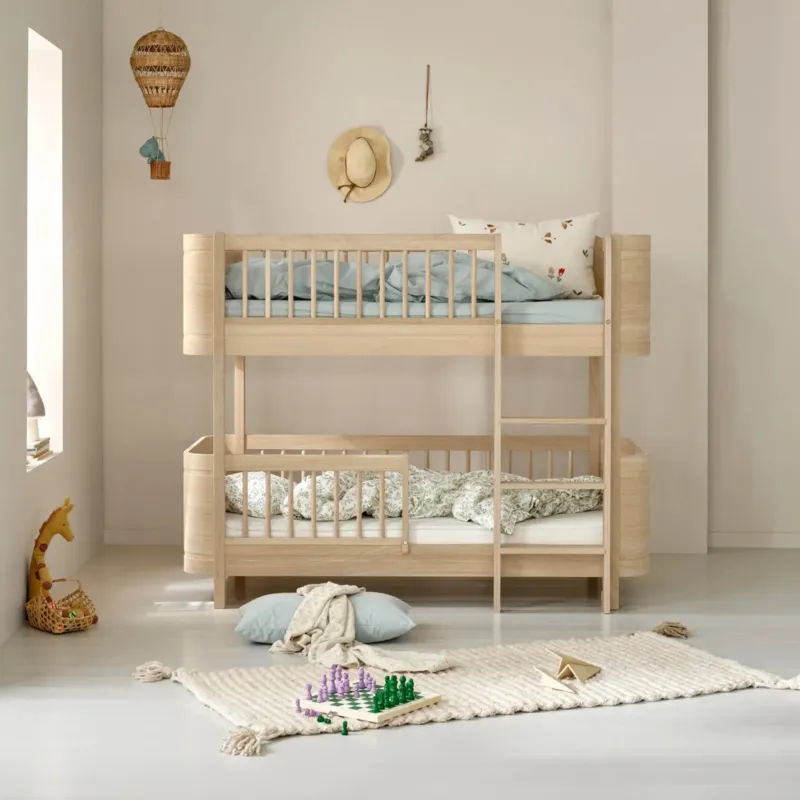 Lit Superposé Mi-haut Wood Mini+, Chêne OLIVER FURNITURE