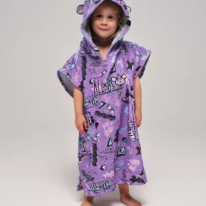 Baby Poncho - Pop 80s Violet 2-6 ans