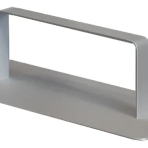 Fußstütze Quadratisch Metall Guss silber