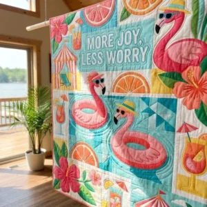 Pink Tropics Bamboo Quilt Blanket