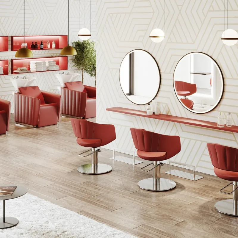 Salondesign24 Friseurausstattung Paketangebot Red