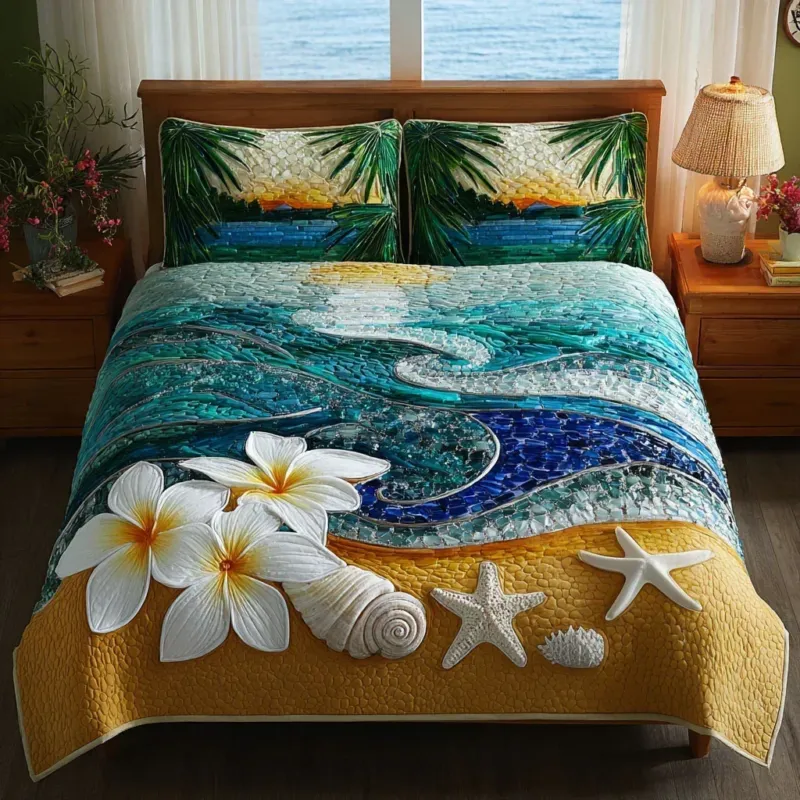 Sandy Shore Bamboo Quilt Bedding Set
