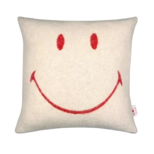 Smiley® (RED) X Maison Deux Cushion Cover White Red