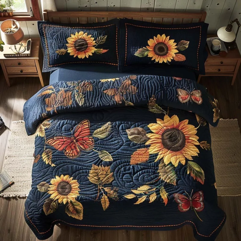 Sunlit Bloom Bamboo Quilt Bedding Set