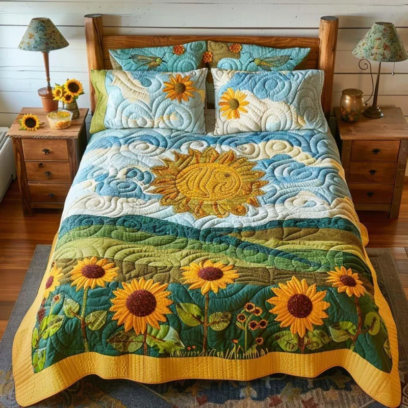 Sunny Fields Bamboo Quilt Bedding Set
