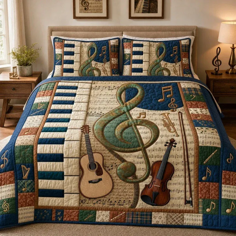 Vintage Sol Key Bamboo Quilt Bedding Set