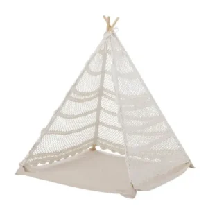 Kinder-Tipi Lumi – Naturfarbene Baumwolle