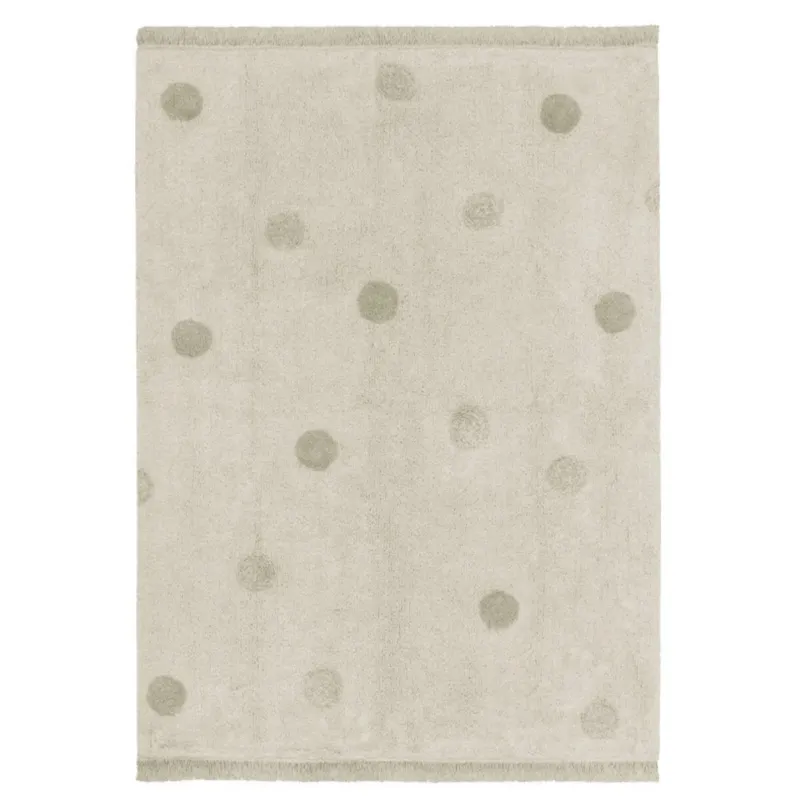 LORENA CANALS - Tapis Lavable Hippy Dots Naturel - Olive 120 X 160 Cm