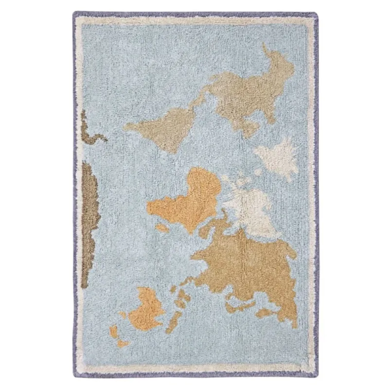 LORENA CANALS - Tapis Lavable Mini Worldmap 70 x 100 cm