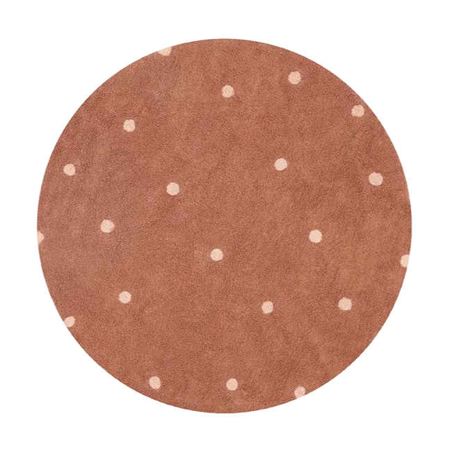 LORENA CANALS - Tapis Lavable Rond Dot Chestnut