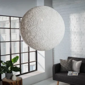 COCOONING XL Filigrane Hängelampe 60cm weiß Kugelleuchte