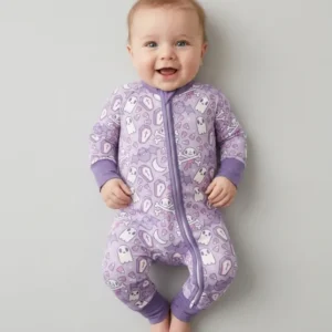 Cute Ghost Halloween Pastel Purple Spooky Bamboo Convertible Zippy