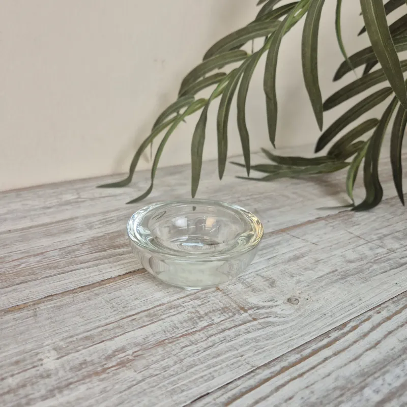 Glas Teelichthalter Klar Rund Deko Neuware