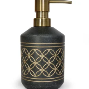 Scanda Pump Dispenser Charcoal with Satin Gold Resin