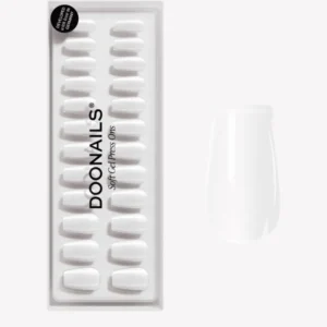 Snow White Short Coffin Soft Gel Press Ons